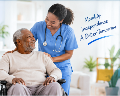 Caregiver supporting a patient